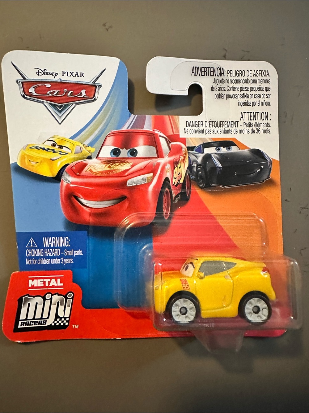 Mattel Cars Metal Mini Racers Yellow Dinoco Race Car
